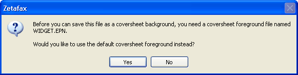 Default coversheet